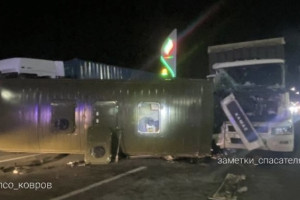 На М-7 в Ковровском районе пассажир погиб в ДТП с автобусом-перевертышем