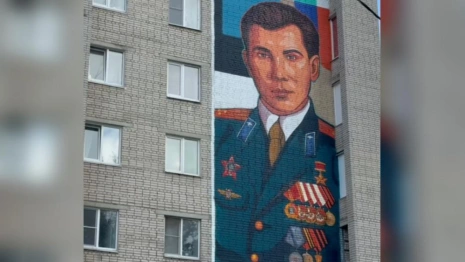 Во Владимире открыли мурал, посвященный Герою СССР Федору Шмырину