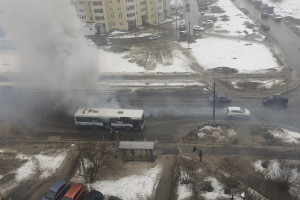 Во Владимире загорелся автобус 20с