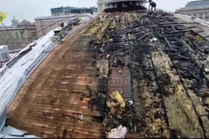 В Москве загорелся Театр Сатиры