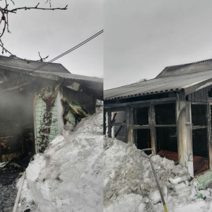 В Карабаново загорелась баня