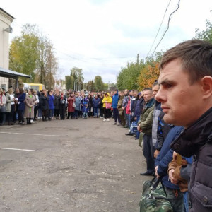 Во Владимирской области провожали вторую группу мобилизационных под «Прощание славянки»