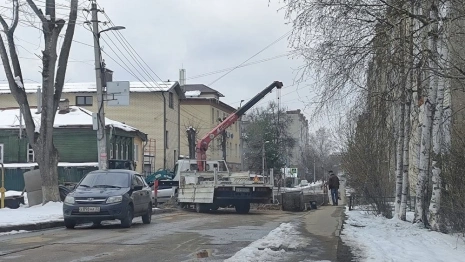 Во Владимире до 14 апреля перекрыли дорогу на улице Разина