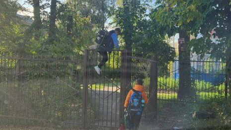 Высокий забор встал на пути владимирских школьников к знаниям