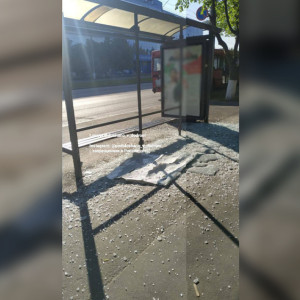 Во Владимире вандалы разгромили остановку