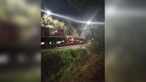 Во Владимирской области жители потушили загоревшийся тягач до приезда пожарных