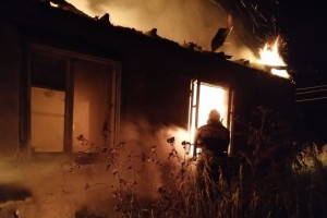 МЧС показало фото охваченного огнем дома во Владимирской области