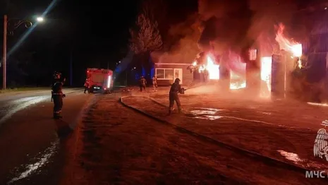 В Карабаново ночью загорелся автосервис