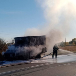 Во Владимирской области на трассе Р-132 Золотое кольцо сгорела «Газель» 