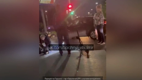 Во Владимире в ночном ДТП пострадал мотоциклист 