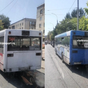 Во Владимире в Добром одновременно сломались два автобуса