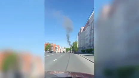Над Владимиром поднялся высоченный столб дыма