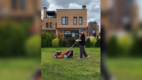 Известного дизайнера Артемия Лебедева заметили косящим траву в Доброграде