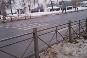 В центре Владимира убрали пешеходный переход
