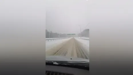 Водители пожаловались на заваленный снегом платник М-12 во Владимирской области