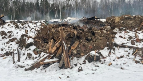 Во Владимирской области рядом с райцентром выросла гора строительных отходов 