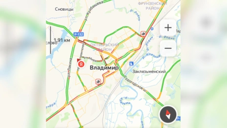 Владимир встал в пробках из-за ДТП