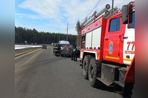 Во Владимирской области спасатели деблокировали пострадавшего в ДТП на платнике М-12 