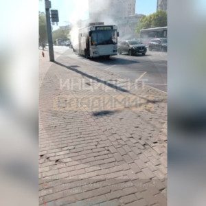 Во Владимире задымился троллейбус 10-го маршрута