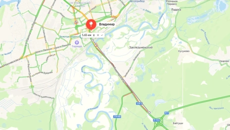 Во Владимире пробка из-за ремонта моста растянулась до Южной объездной