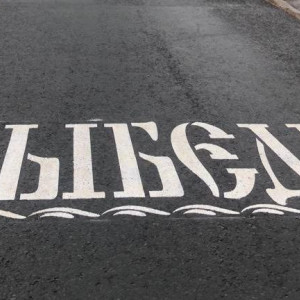 Владимирские водители возмутились необычным указателем на асфальте на Лыбедь