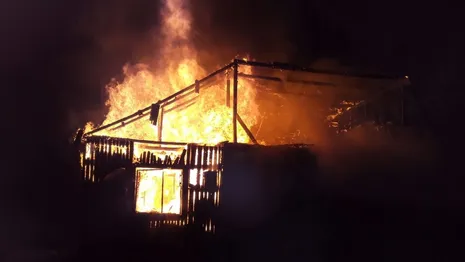 Пожар под Петушками уничтожил жилой дом
