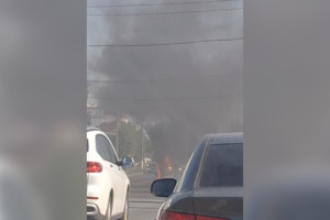 Во Владимире вспыхнул мотоцикл