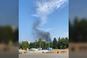 Владимирцы заметили огромный столб дыма рядом с ТЦ «Восток»