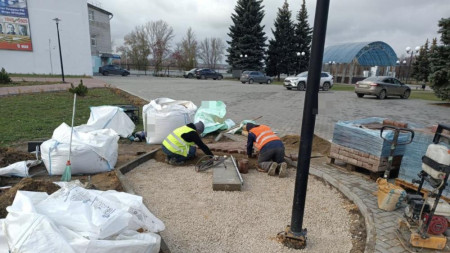 В центре Гусь-Хрустального появится габион с подсветкой в виде герба