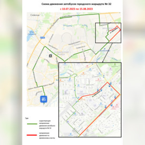 Появилась схема маршрута владимирского автобуса №32 после перекрытия двух улиц в Добром
