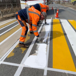 На дорогах Владимирской области начали обновлять разметку