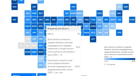 Во Владимирской области подсчитали число вовлеченных в малый бизнес