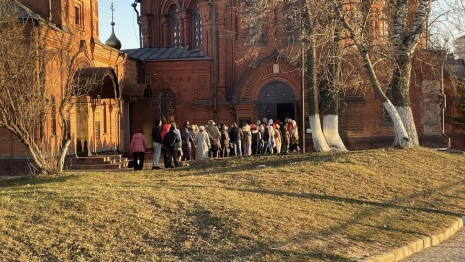 Во Владимире на Благовещение в храм на Студеной выстроилась очередь