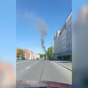 Над Владимиром поднялся высоченный столб дыма