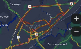 Как упавший столб и снегопад парализовали движение во Владимире