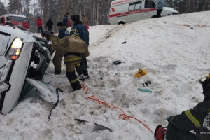 Во Владимирской области спасатели вытащили водителя из искореженной легковушки
