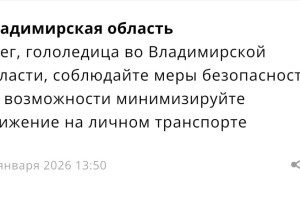 МЧС разослало экстренное предупреждение о метели во Владимирской области