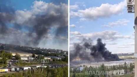 Во Владимире произошел мощный пожар на складах за «Ивановскими мануфактурами»