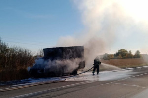 Во Владимирской области на трассе Р-132 Золотое кольцо сгорела «Газель» 