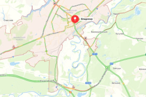Во Владимире застрял в мертвой пробке Южный объезд
