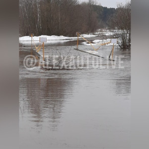 Жители рассказали о затоплении моста под Александровом 

