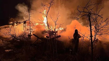 На пожаре в деревянном доме во Владимирской области погиб мужчина