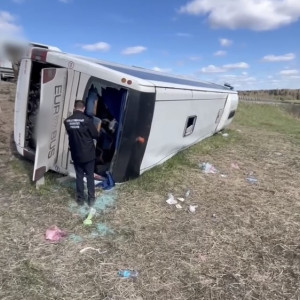 Появилось видео с места ДТП с 35 пострадавшими паломниками во Владимирской области