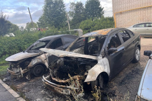 Во Владимирской области сгорели две припаркованные рядом машины