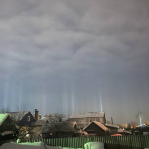 В небе над Киржачом заметили световые столбы