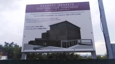 Во Владимире гостиницу на Студеной горе построят в 2024 году