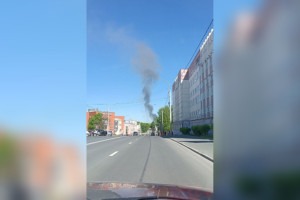 Над Владимиром поднялся высоченный столб дыма