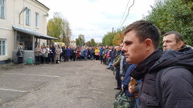 Во Владимирской области провожали вторую группу мобилизационных под «Прощание славянки»