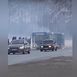 Во Владимире загорелся пассажирский автобус