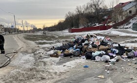 Во Владимире загорелся кузов мусоровоза